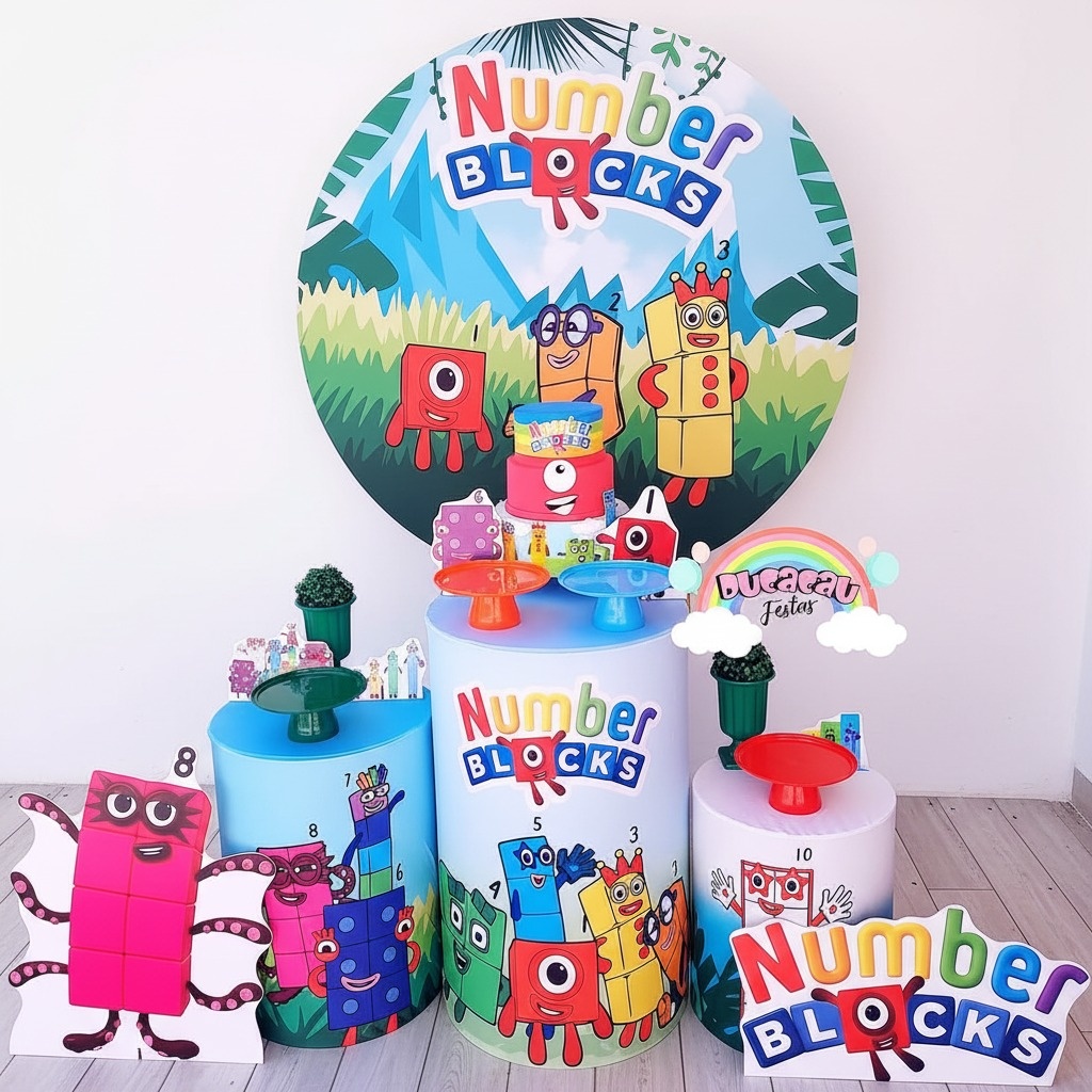 Kit Pegue E Monte Number Blocks - Ducacau Festas