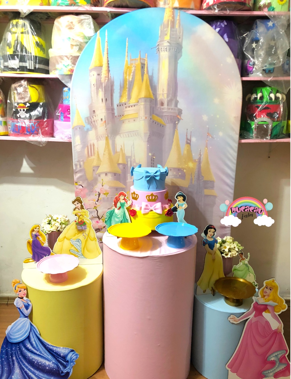 Kit Pegue E Monte Princesas - Modelo 3 - Ducacau Festas