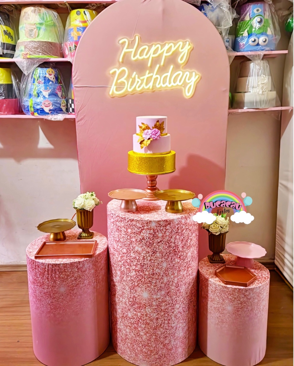 Kit Pegue E Monte Rose Gold - Ducacau Festas