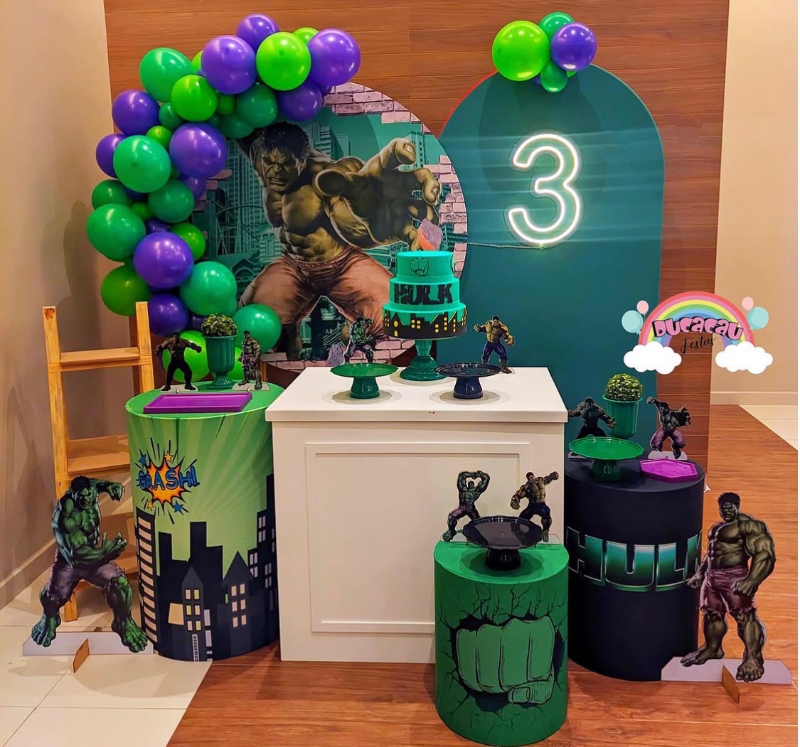 Kit Pegue E Monte Hulk - Versão Maior - Ducacau Festas