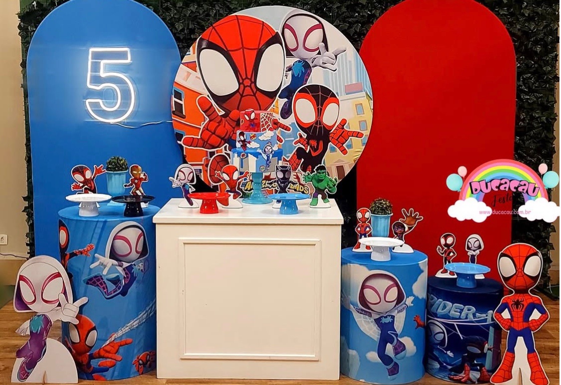Kit Pegue E Monte Spidey Aranha E Seus Amigos Espetaculares - Versão Maior - Ducacau Festas