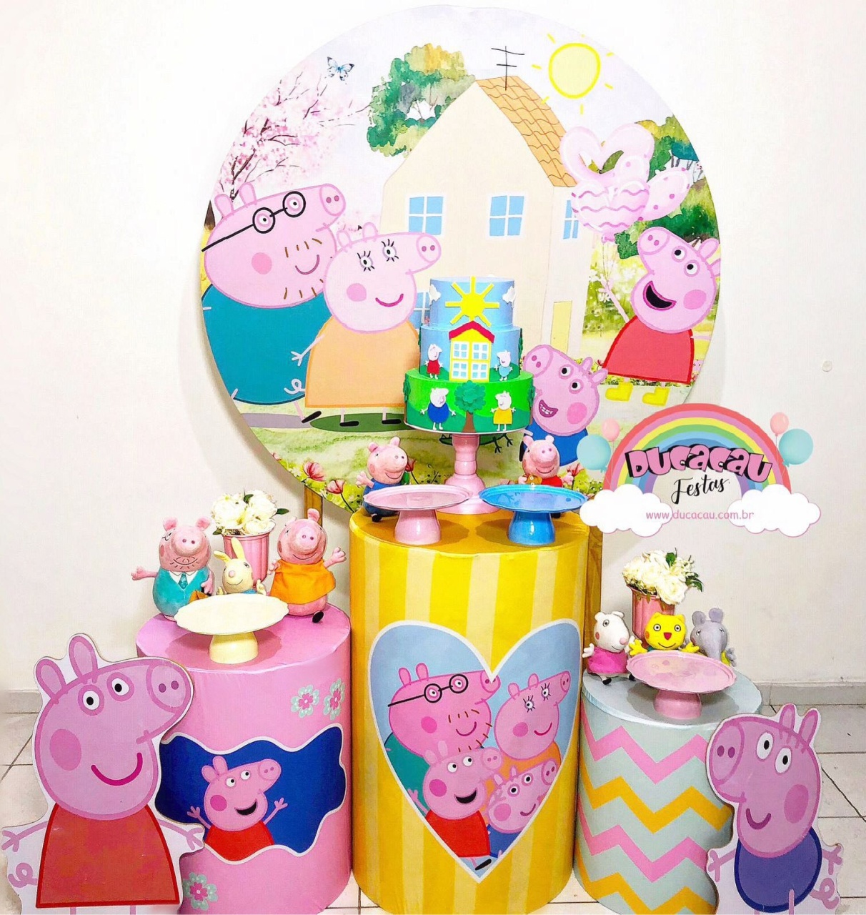Kit Pegue E Monte Peppa Pig Menina - Ducacau Festas