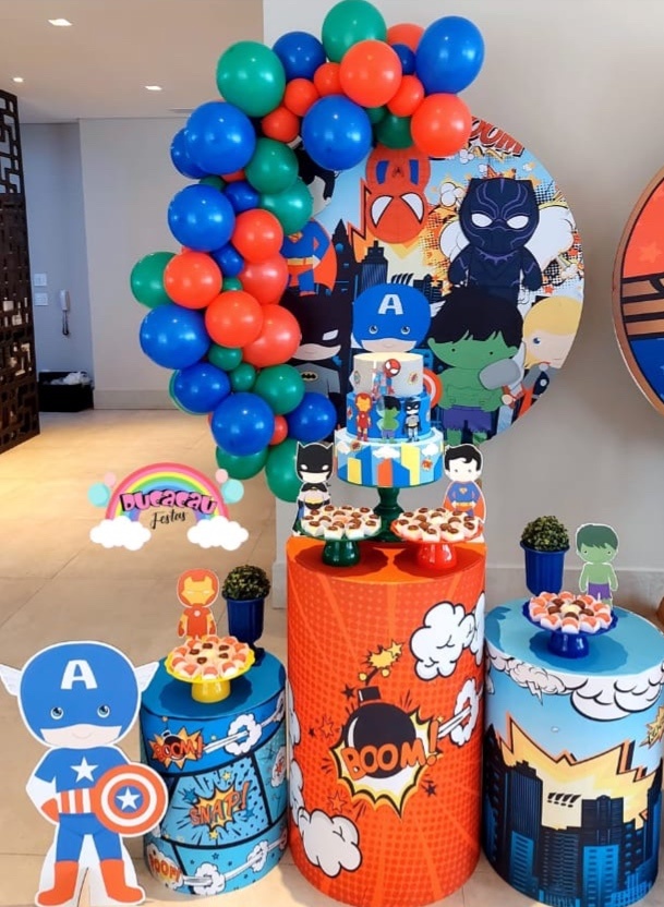 Kit Pegue E Monte Heróis Cute - Ducacau Festas