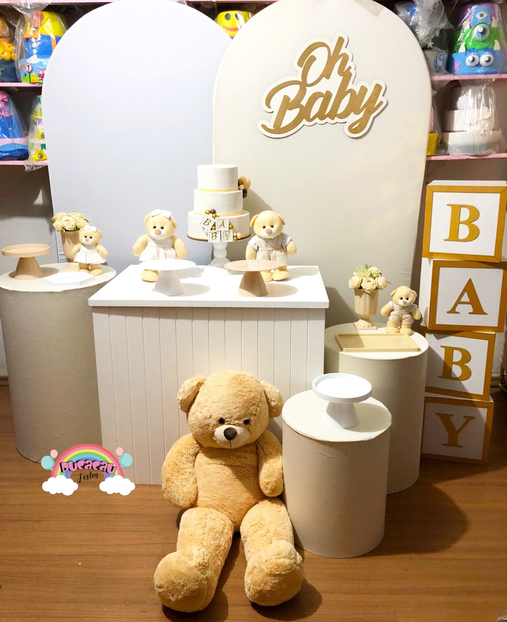 Kit Pegue E Monte Chá de Bebê VII Versão Maior - Ducacau Festas