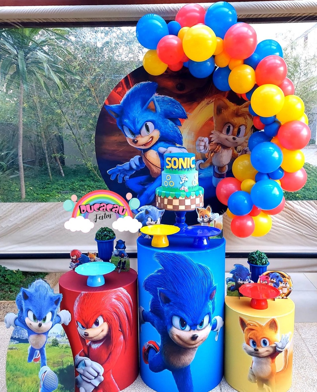 Kit Pegue E Monte Sonic Filme - Ducacau Festas