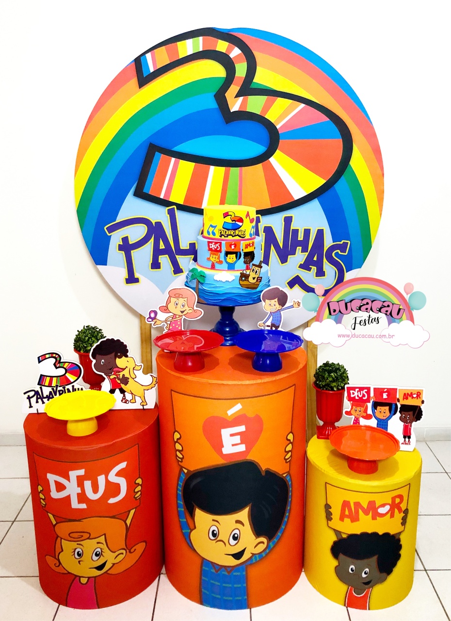Kit Pegue E Monte 3 Palavrinhas - Ducacau Festas