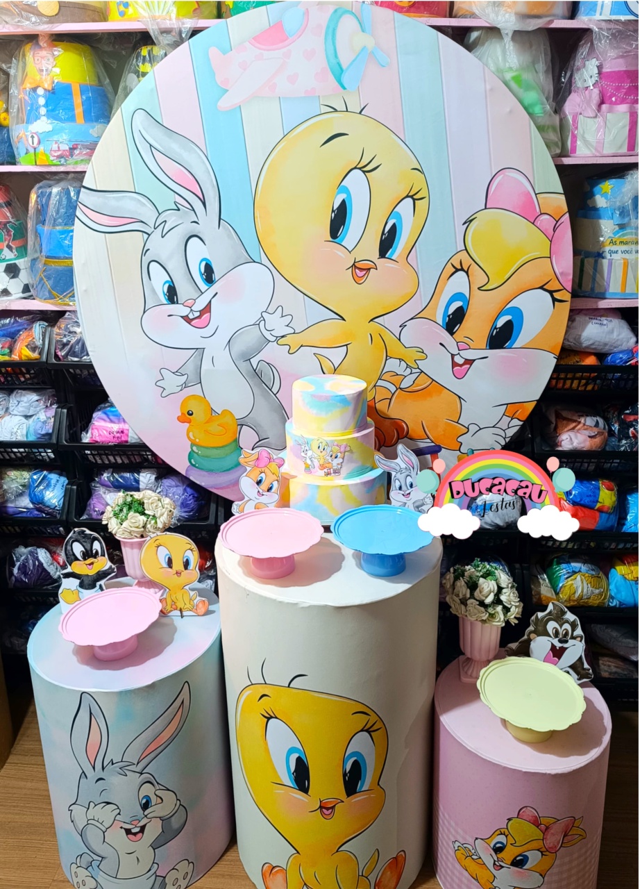 Kit Pegue E Monte Baby Looney Tunes - Menina - Ducacau Festas