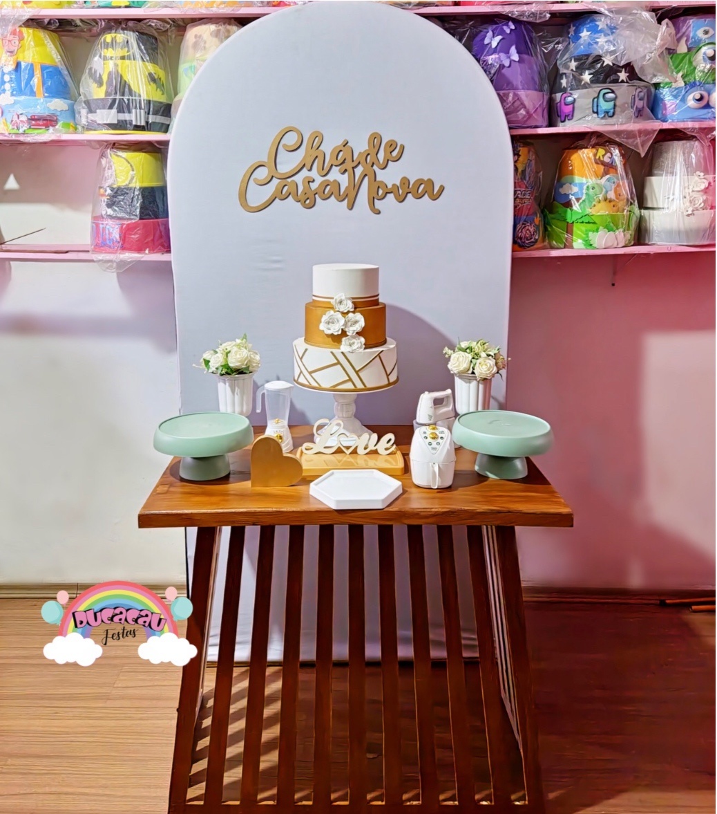Kit Pegue E Monte Chá de Casa Nova - Mesa - Ducacau Festas