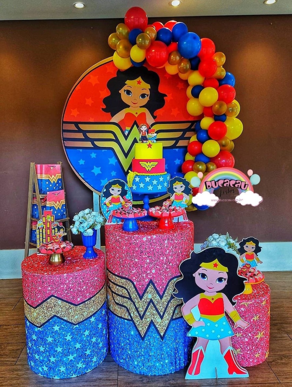 Kit Pegue E Monte Mulher Maravilha Cute - Ducacau Festas