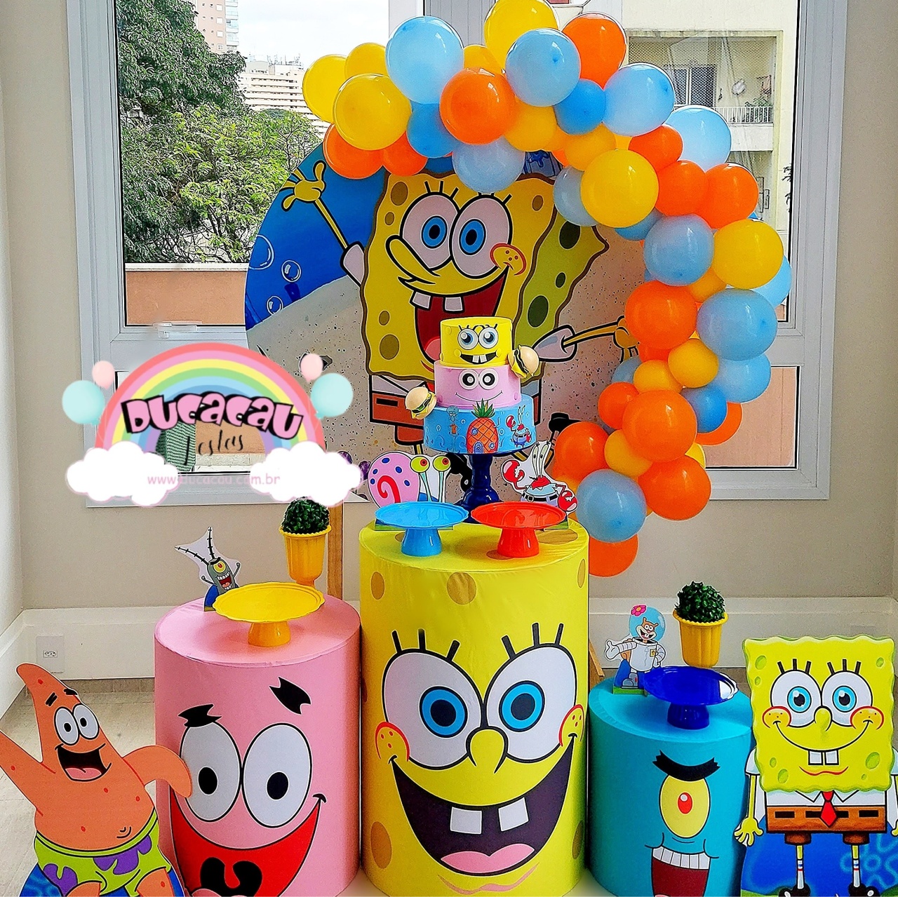 Kit Pegue E Monte Bob Esponja - Ducacau Festas