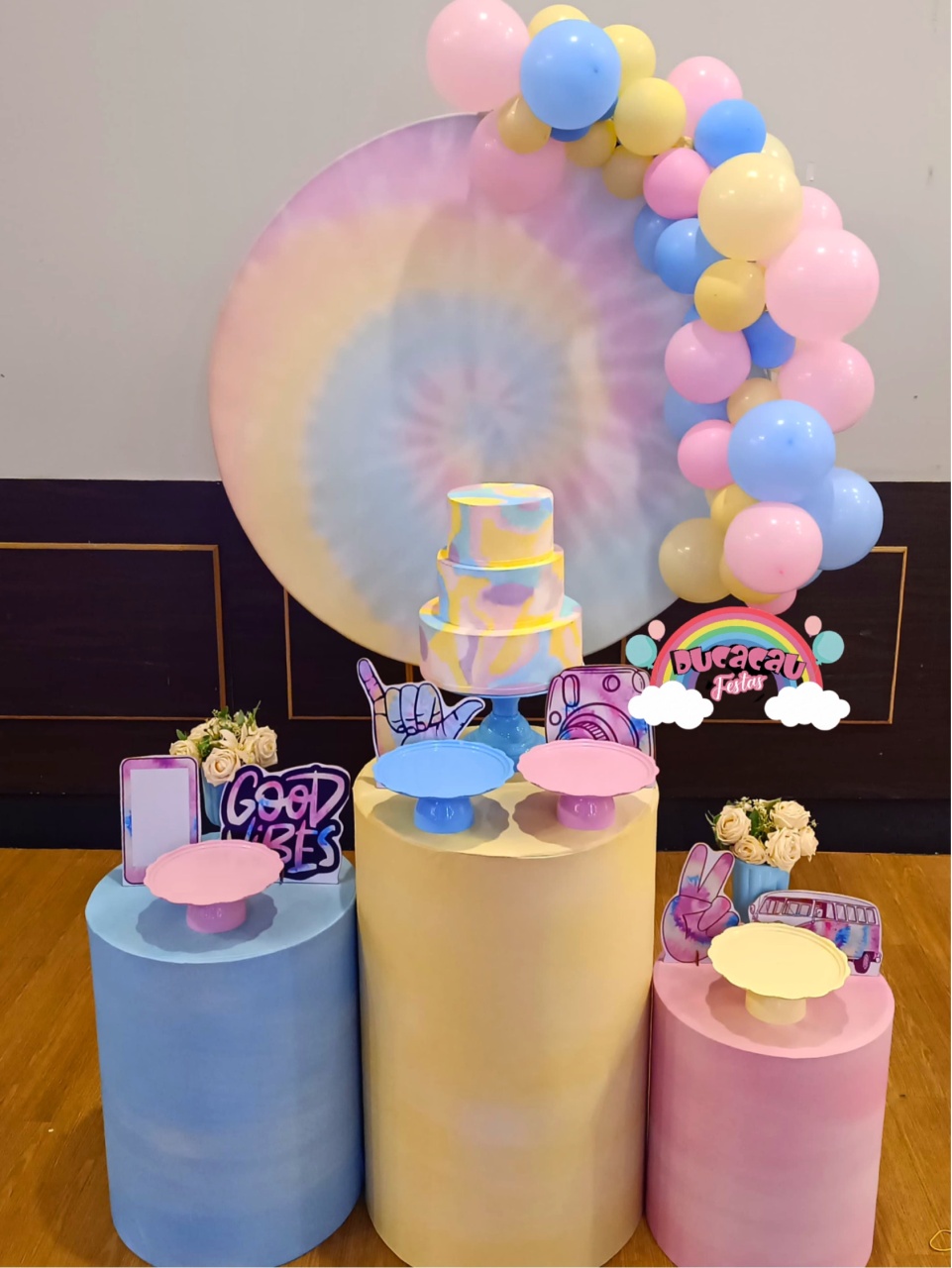 Kit Pegue E Monte Tie Dye - Ducacau Festas