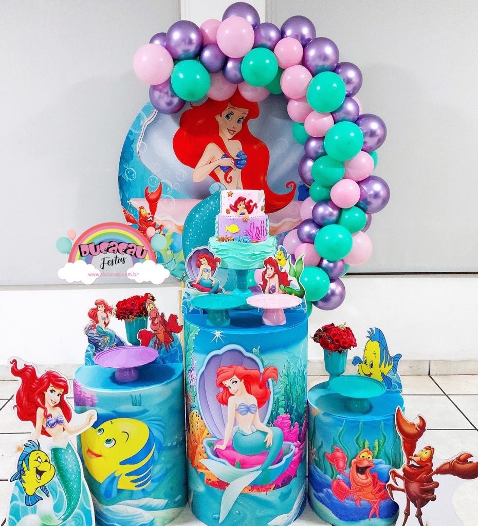 Kit Pegue E Monte Pequena Sereia - Ducacau Festas