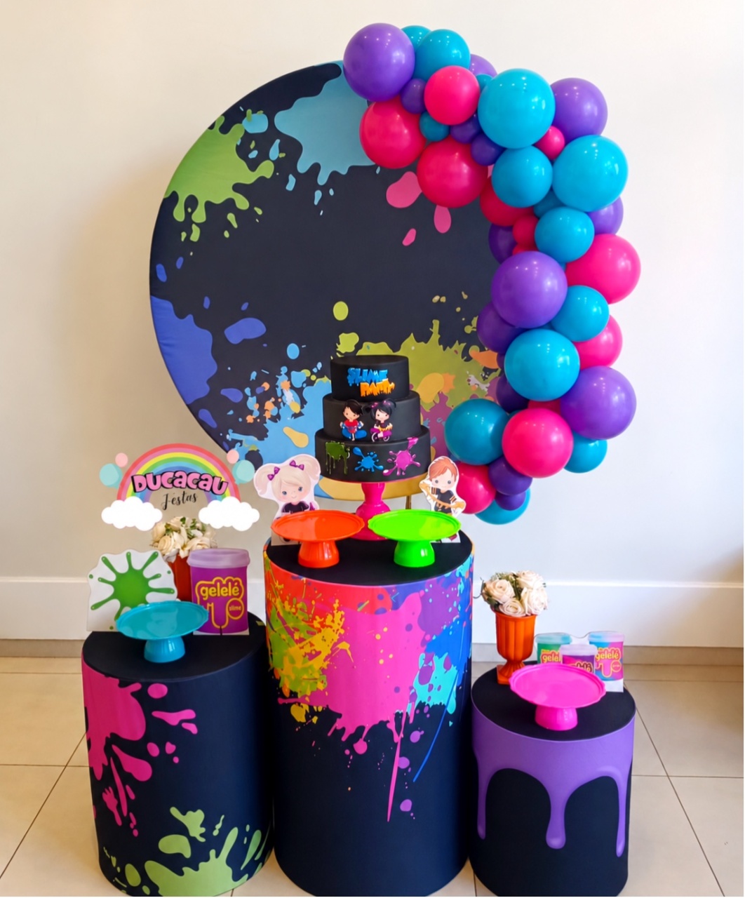Kit Pegue E Monte Slime - Ducacau Festas