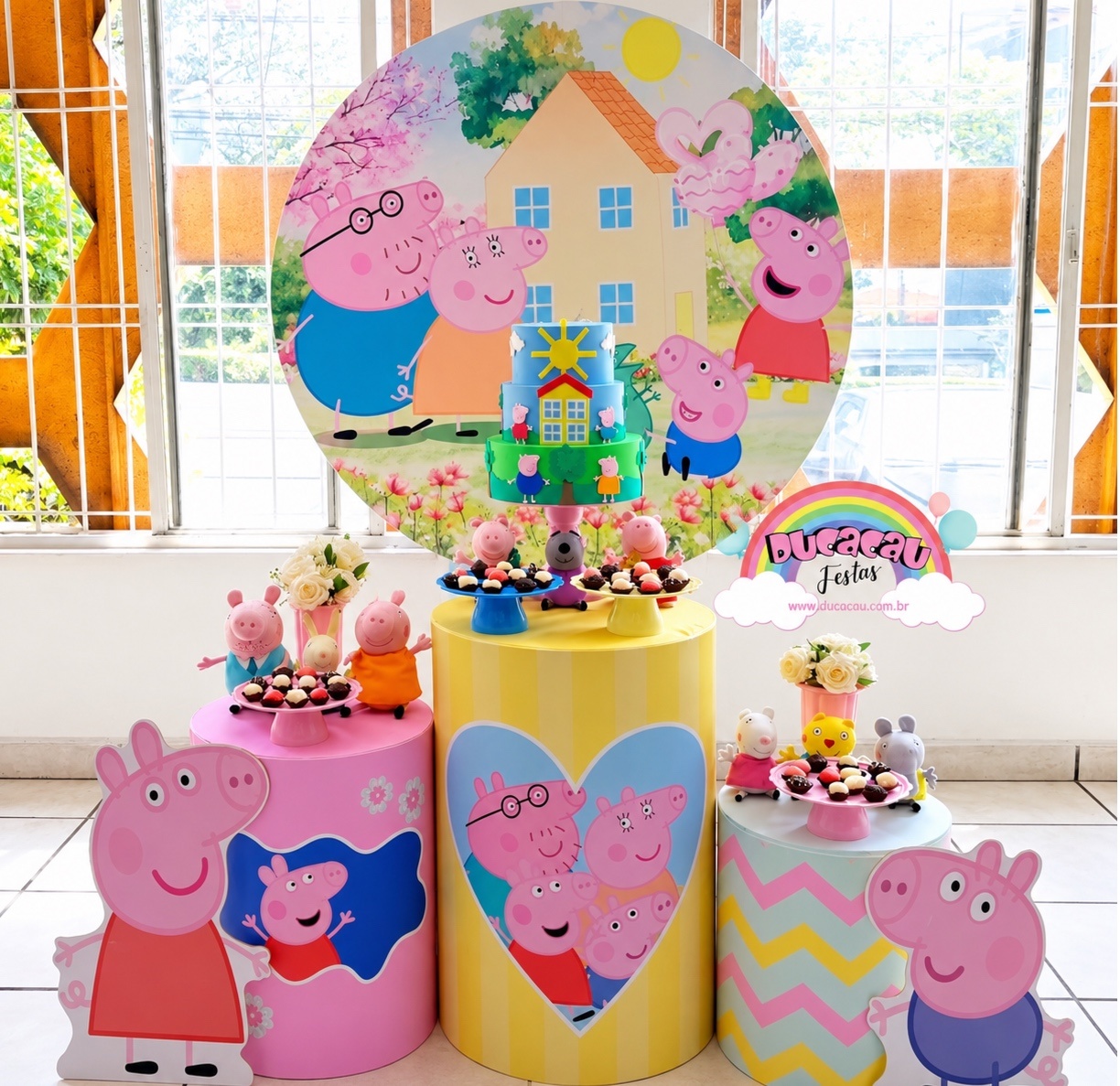 Kit Pegue E Monte Peppa Pig Menina - Ducacau Festas