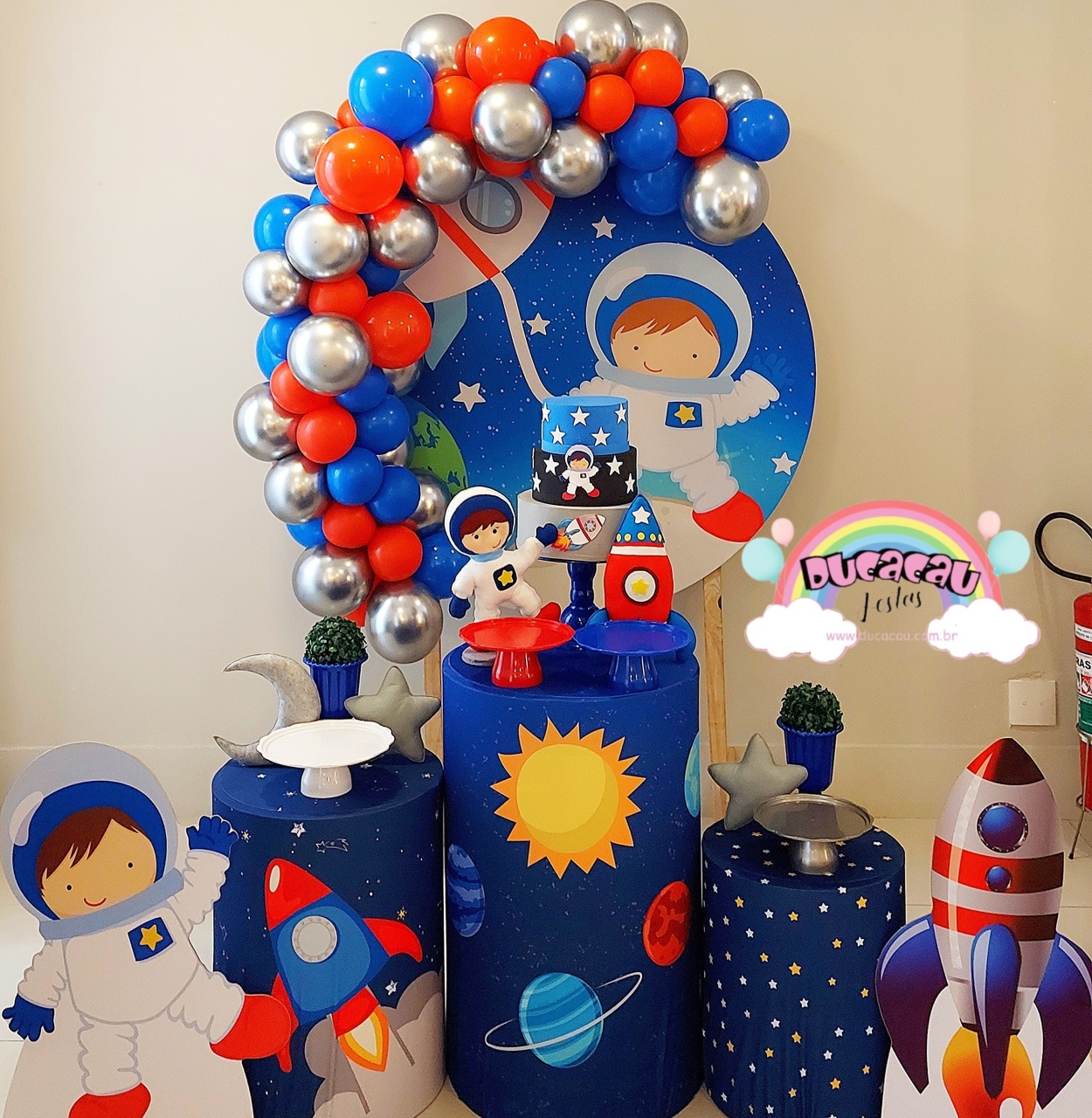 Kit Pegue E Monte Astronauta - Ducacau Festas