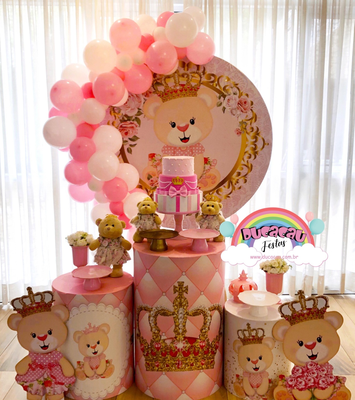 Kit Pegue E Monte Ursinha Princesa - Ducacau Festas