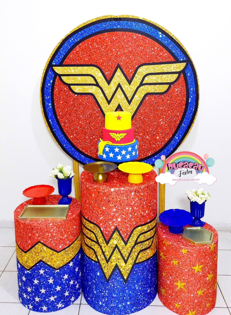 Kit Pegue E Monte Mulher Maravilha - Ducacau Festas