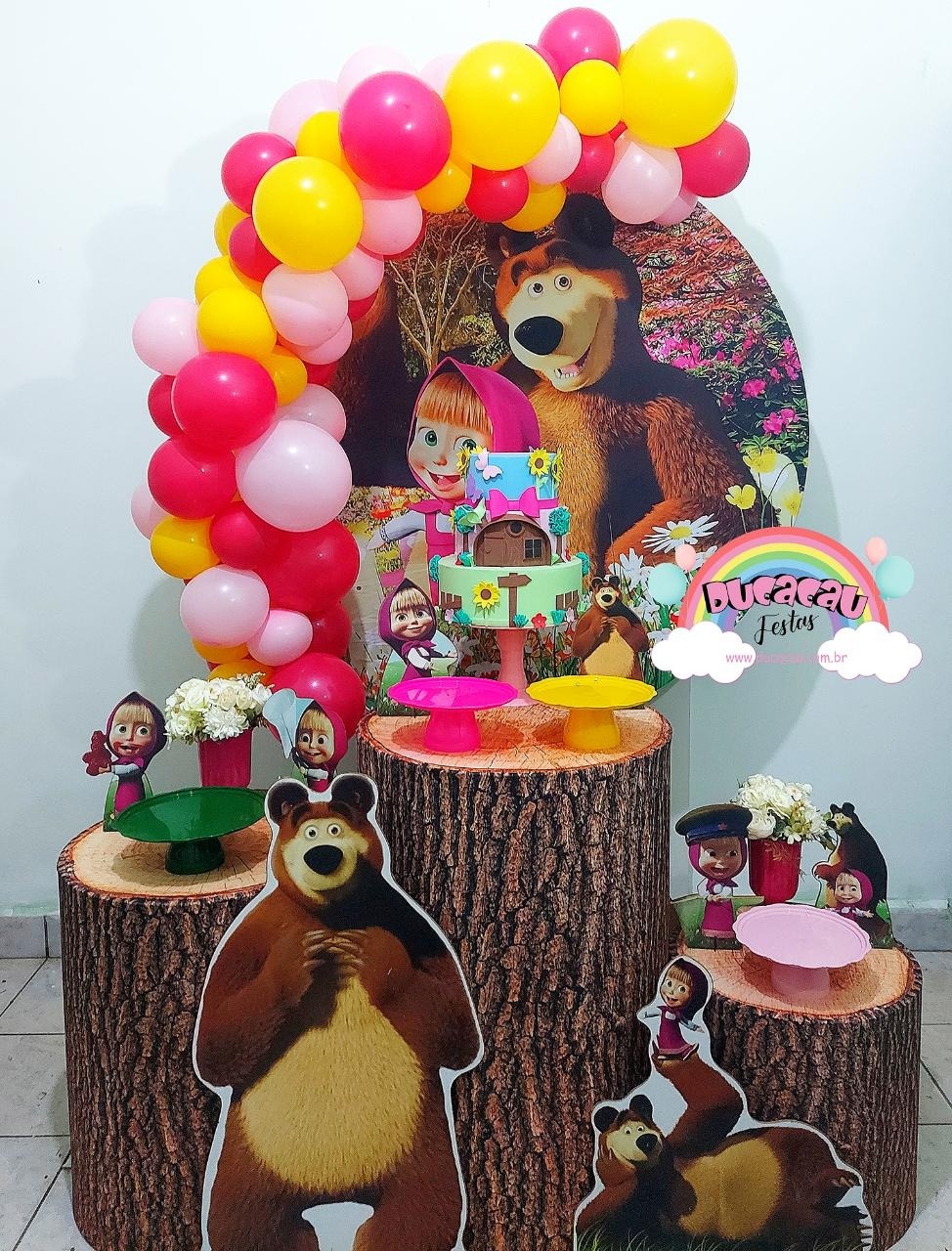 Kit Pegue E Monte Masha E O Urso - Ducacau Festas