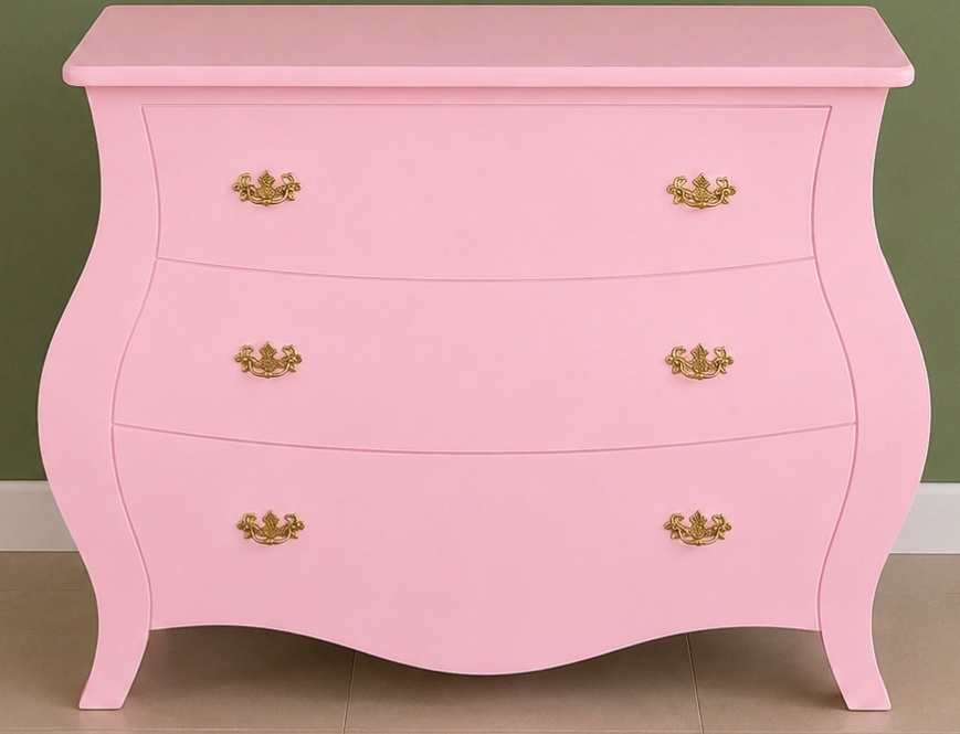 Cômoda Fake Bombe Rosa Claro - Ducacau Festas