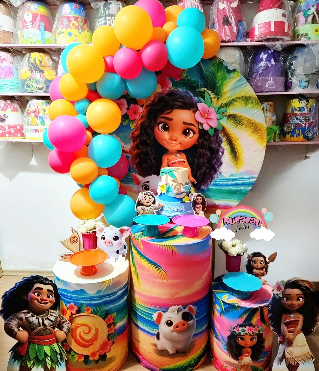 Kit Pegue E Monte Moana Cute - Ducacau Festas