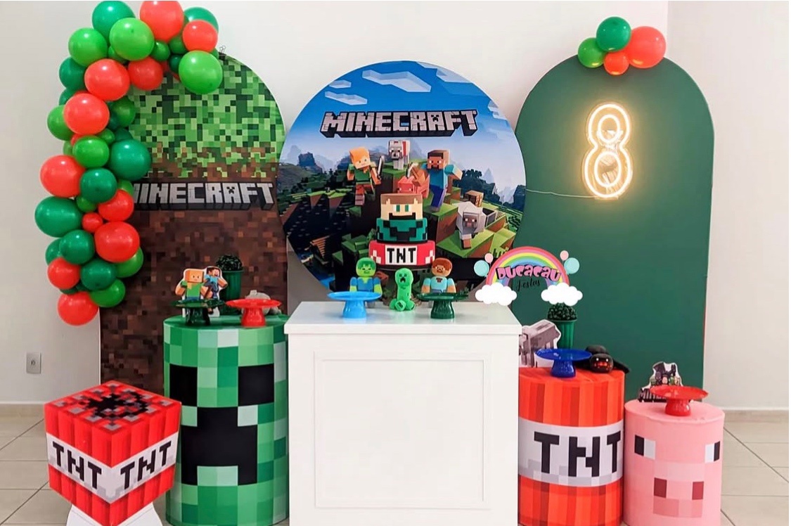 Kit Pegue E Monte Minecraft - Versão Maior - Ducacau Festas