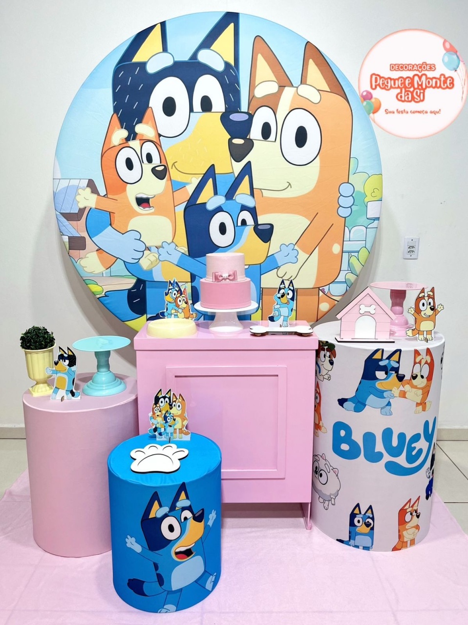 Bluey Menina Prata  - Pegue e Monte Da Si 