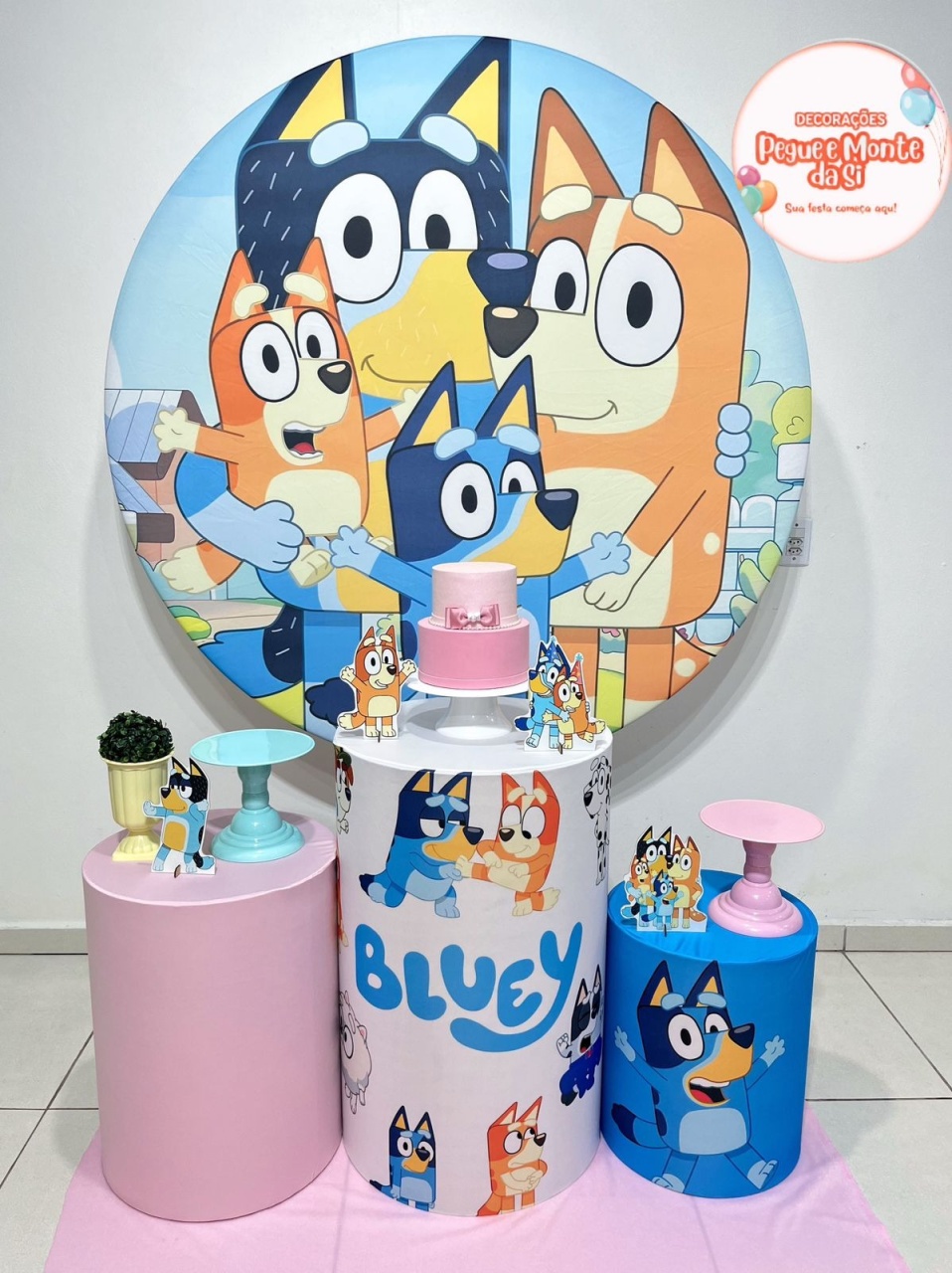 Bluey Menina Bronze  - Pegue e Monte Da Si 