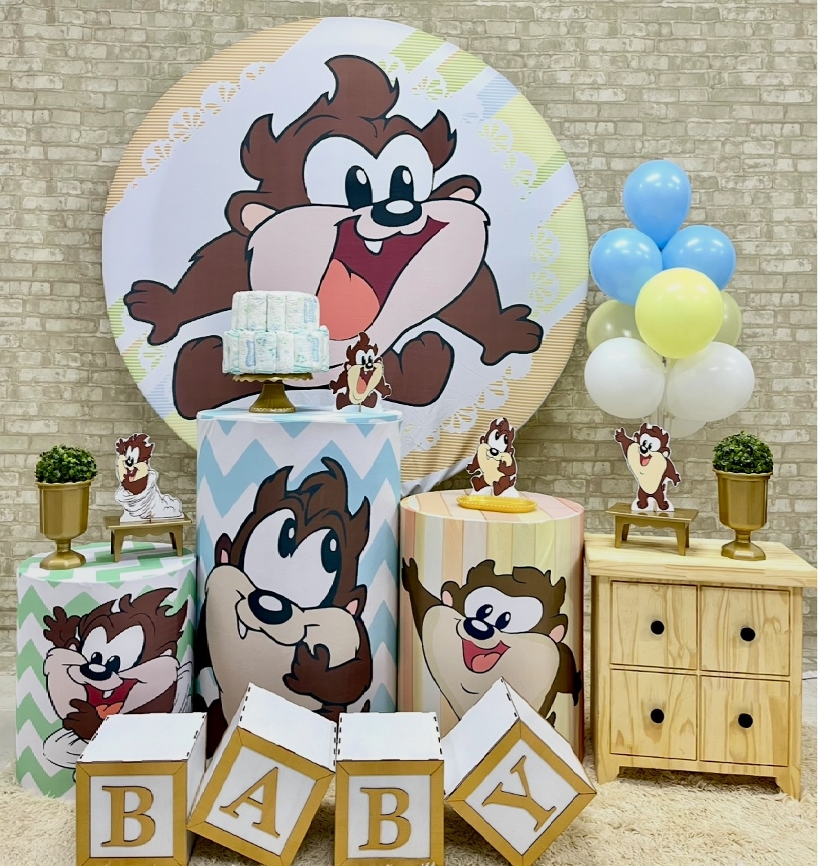 Chá Bebê Taz Mania Baby - Helpfestas