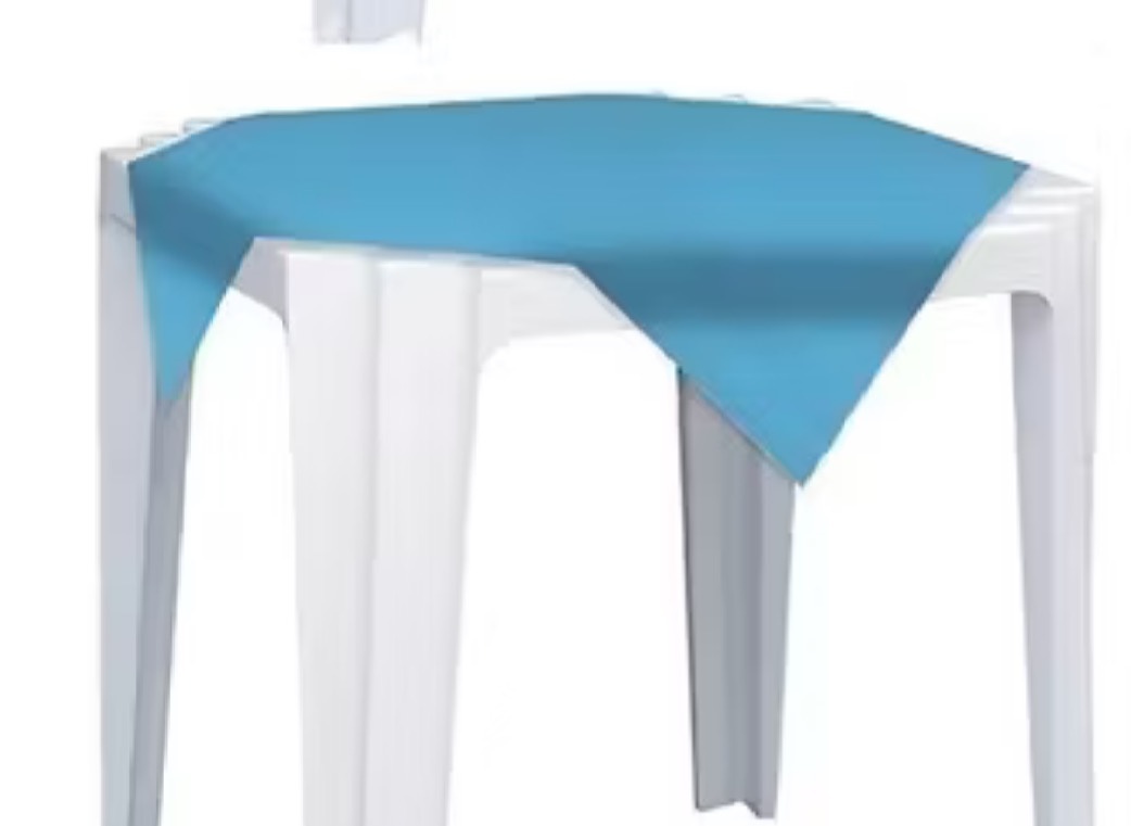 Kit 10 Toalha Cobre Mancha 75Cm X 75Cm Oxford Azul Bebe  - Helpfestas