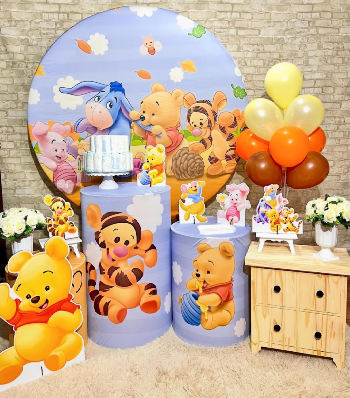 Chá de Bebe Ursinho Puff - Helpfestas