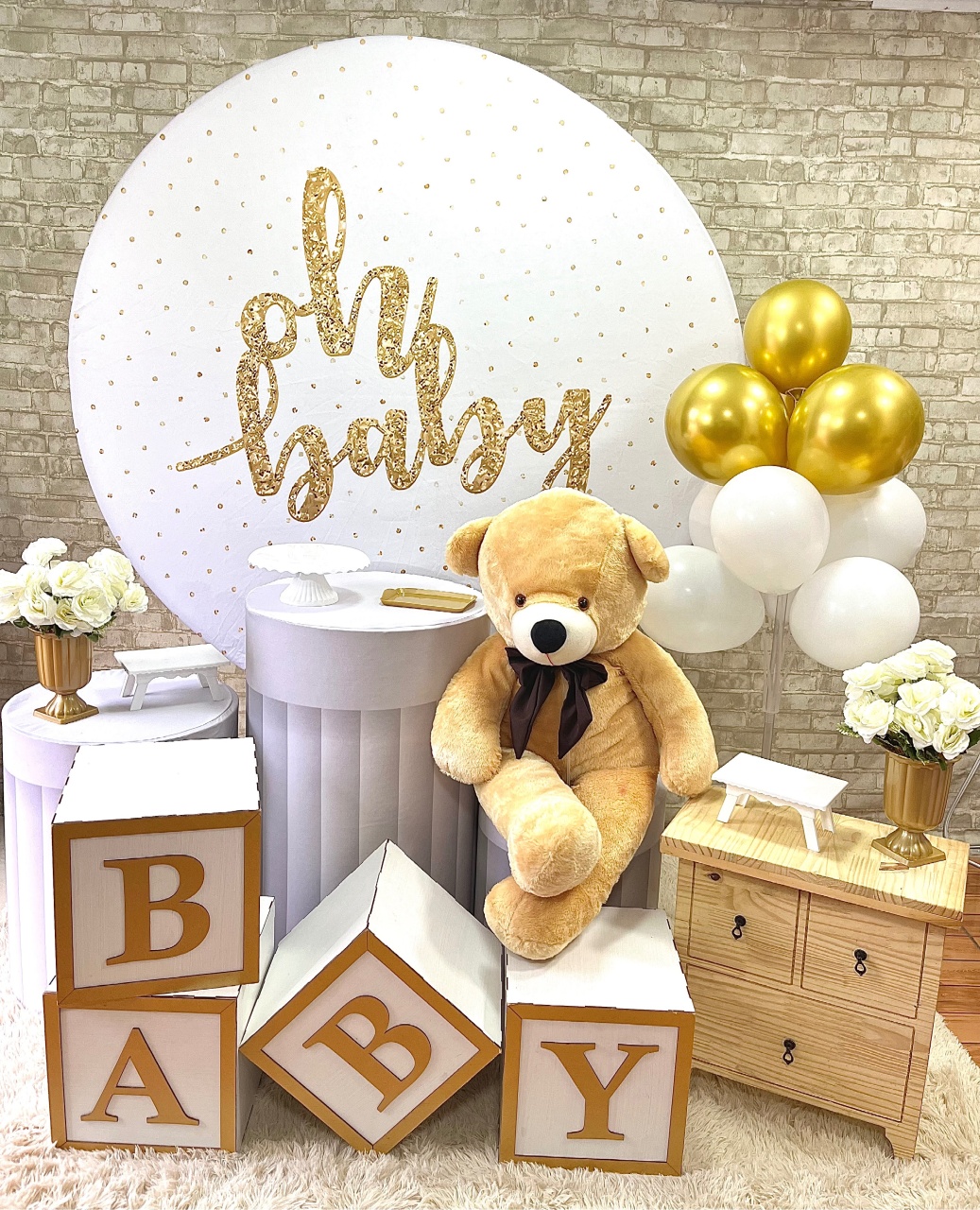 Oh Baby Chá de Bebê Com Urso  - Helpfestas