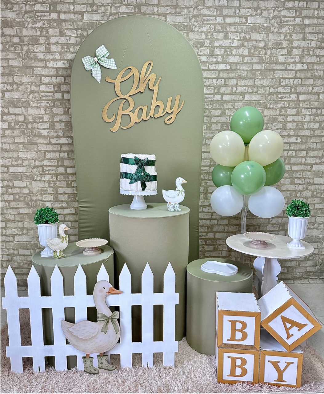 Chá Bebe Pato E Cubos Baby  - Helpfestas