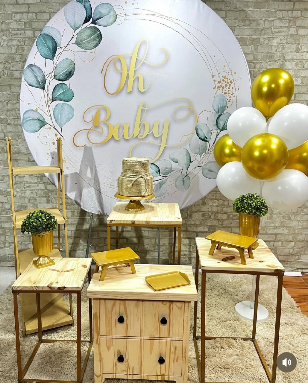 Oh Baby Mesa Ferro E Mesa Madeira  - Helpfestas