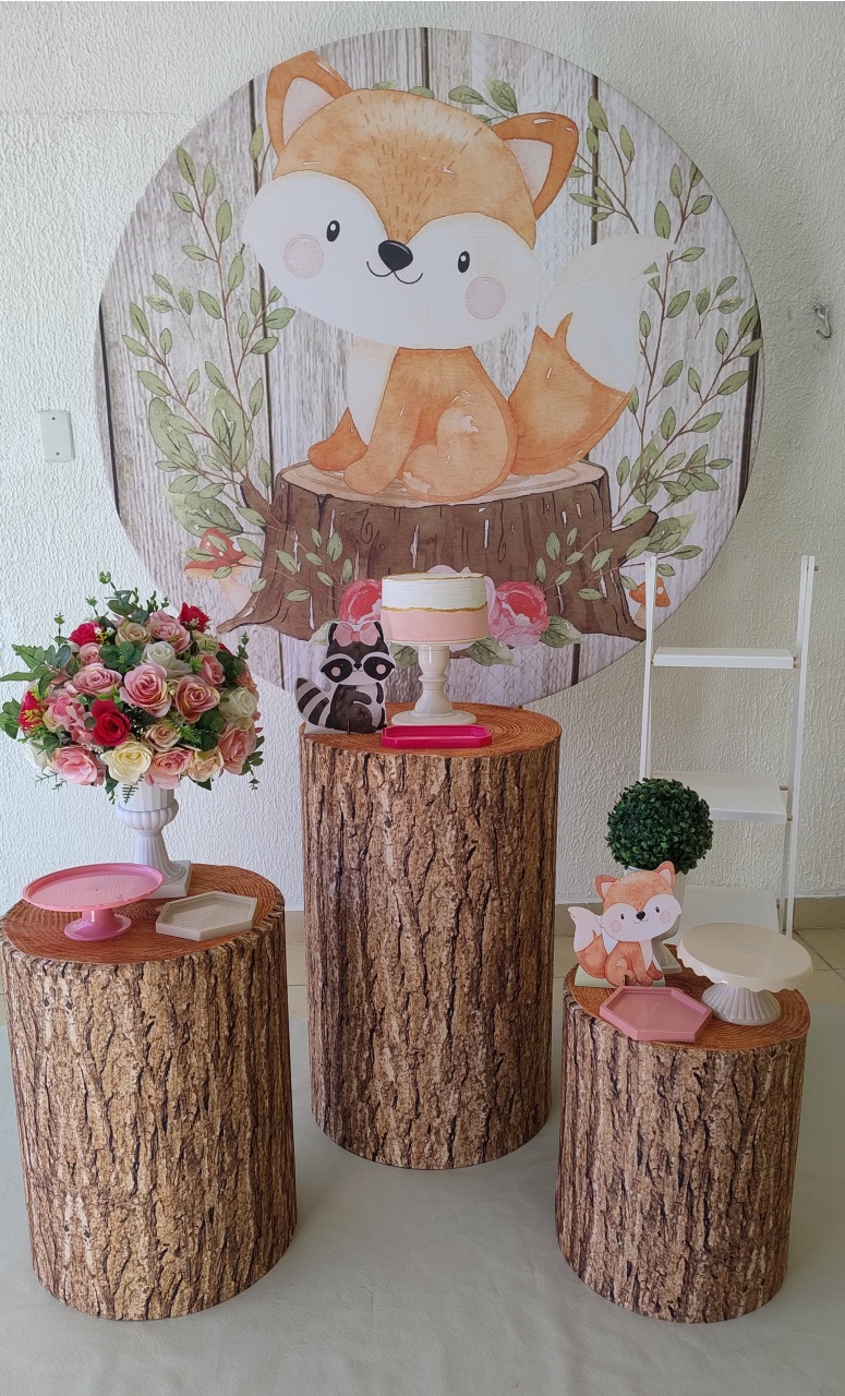 Kit Pegue E Monte Raposa Com Escadinha E Displays - Clássico - Neide Locações pegue e Monte 