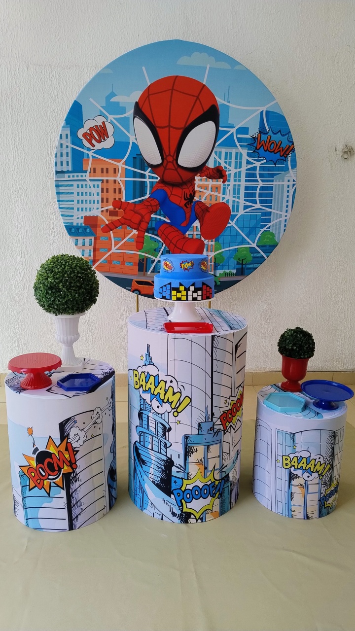 Kit Pegue E Monte - Homem Aranha Spiderman Hq Cute Baby - Tradicional - Neide Locações pegue e Monte 