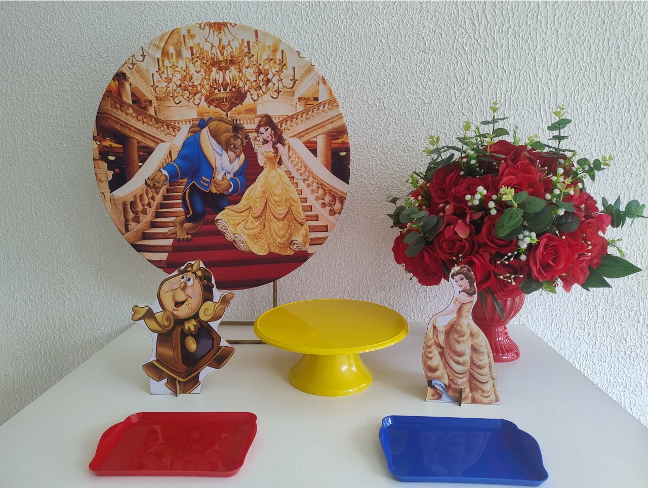 Mini Kit - Festa Na Mesa - A Bela E Fera - Neide Locações pegue e Monte 