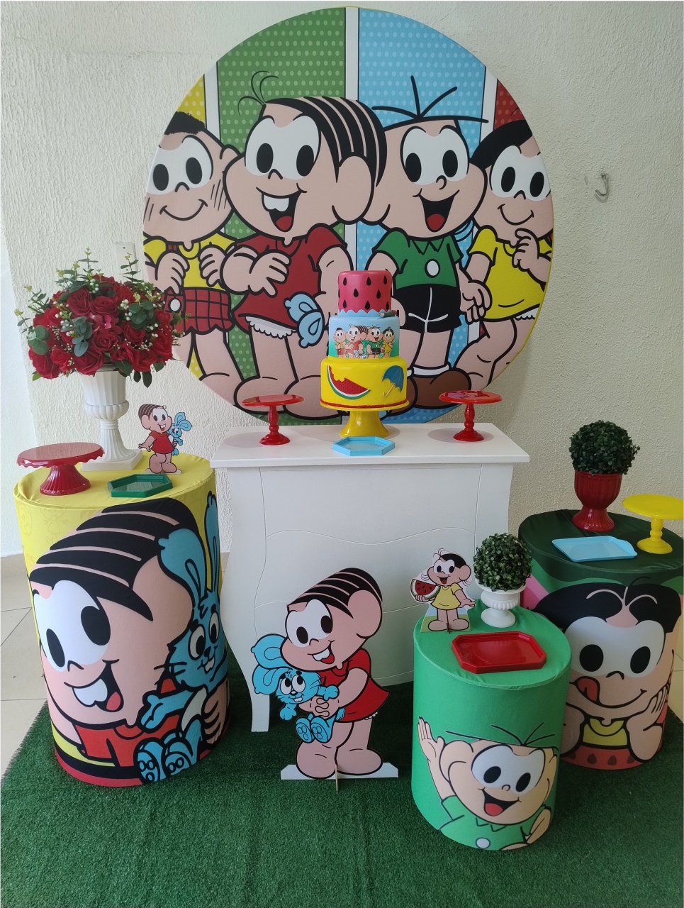 Kit Pegue E Monte Menina Turma da Mônica Anos 90 Com Displays - Premium - Neide Locações pegue e Monte 