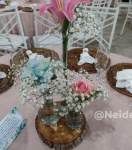 Tora de Madeira Decorativa Para Mesa de Convidados - imagem 2