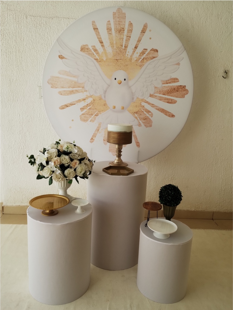Kit Pegue E Monte Batizado Branco - Clássico - Neide Locações pegue e Monte 