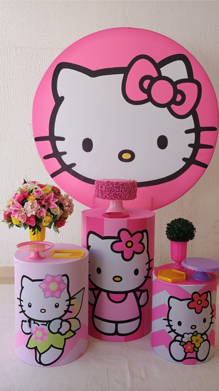 Kit Pegue E Monte Hello Kitty - Clássico - Neide Locações pegue e Monte 