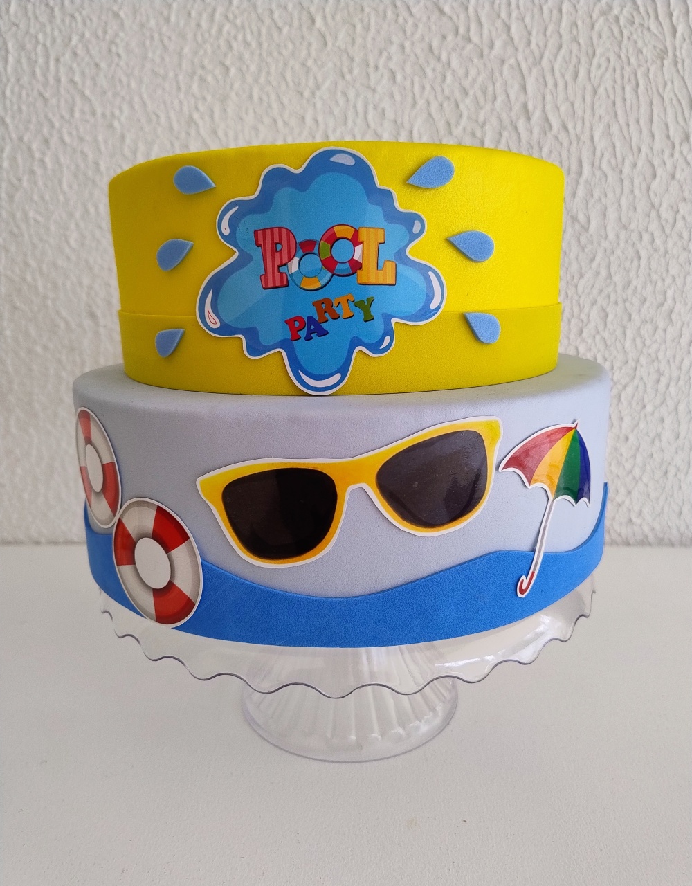 Bolo Cenográfico Pool Party - Neide Locações pegue e Monte 