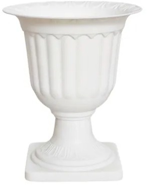 Vaso Romano Europeu Largo Branco M - Neide Locações pegue e Monte 