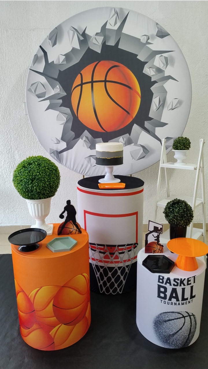 Kit Pegue E Monte Basquete Com Escadinha E Display - Clássico - Neide Locações pegue e Monte 