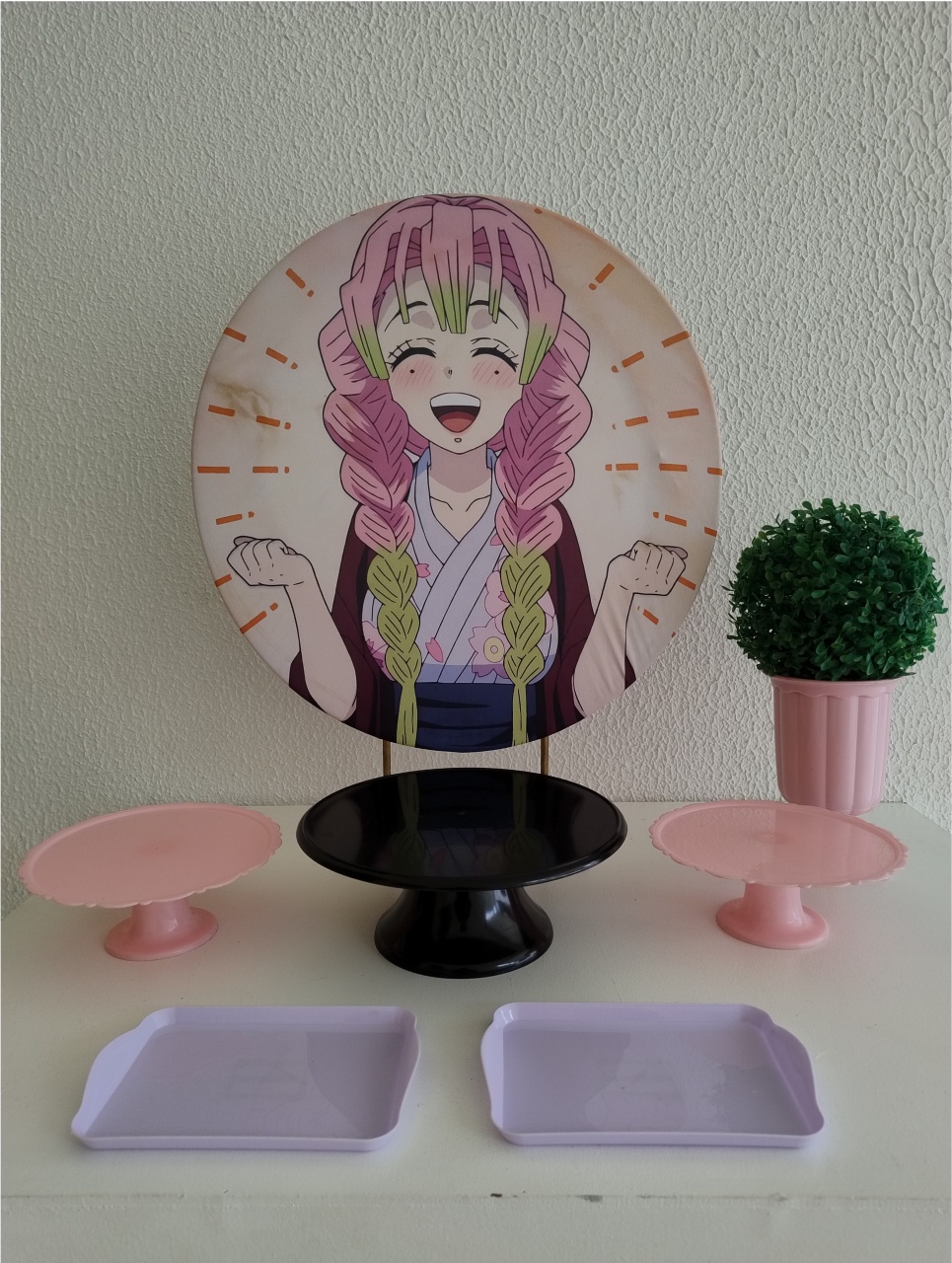 Mini Kit - Festa Na Mesa - Mitsuri Kanroji - Demon Slayer - Neide Locações pegue e Monte 