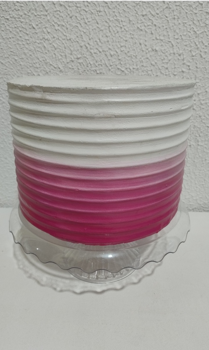 Bolo Cenográfico Elegante Branco E Pink - Neide Locações pegue e Monte 