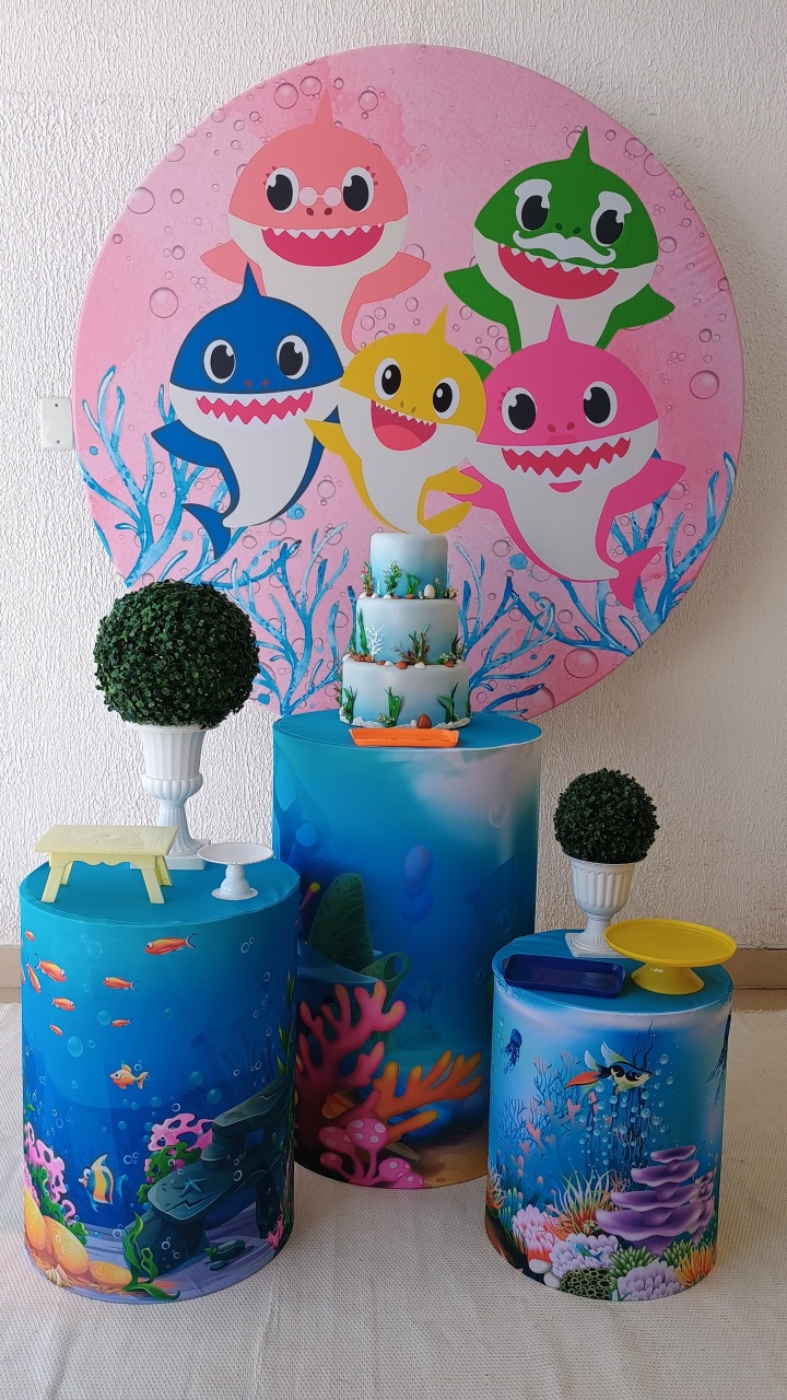 Kit Pegue E Monte Baby Shark - Clássico - Neide Locações pegue e Monte 