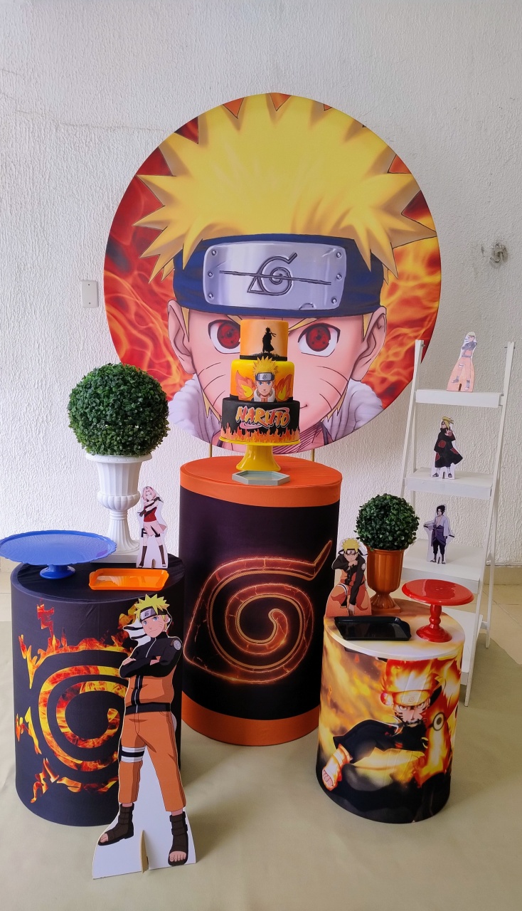 Kit Pegue E Monte Naruto Com Escadinha E Display - Clássico  - Neide Locações pegue e Monte 