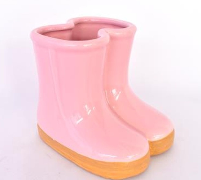 Vaso Botinha Rosa - Neide Locações pegue e Monte 