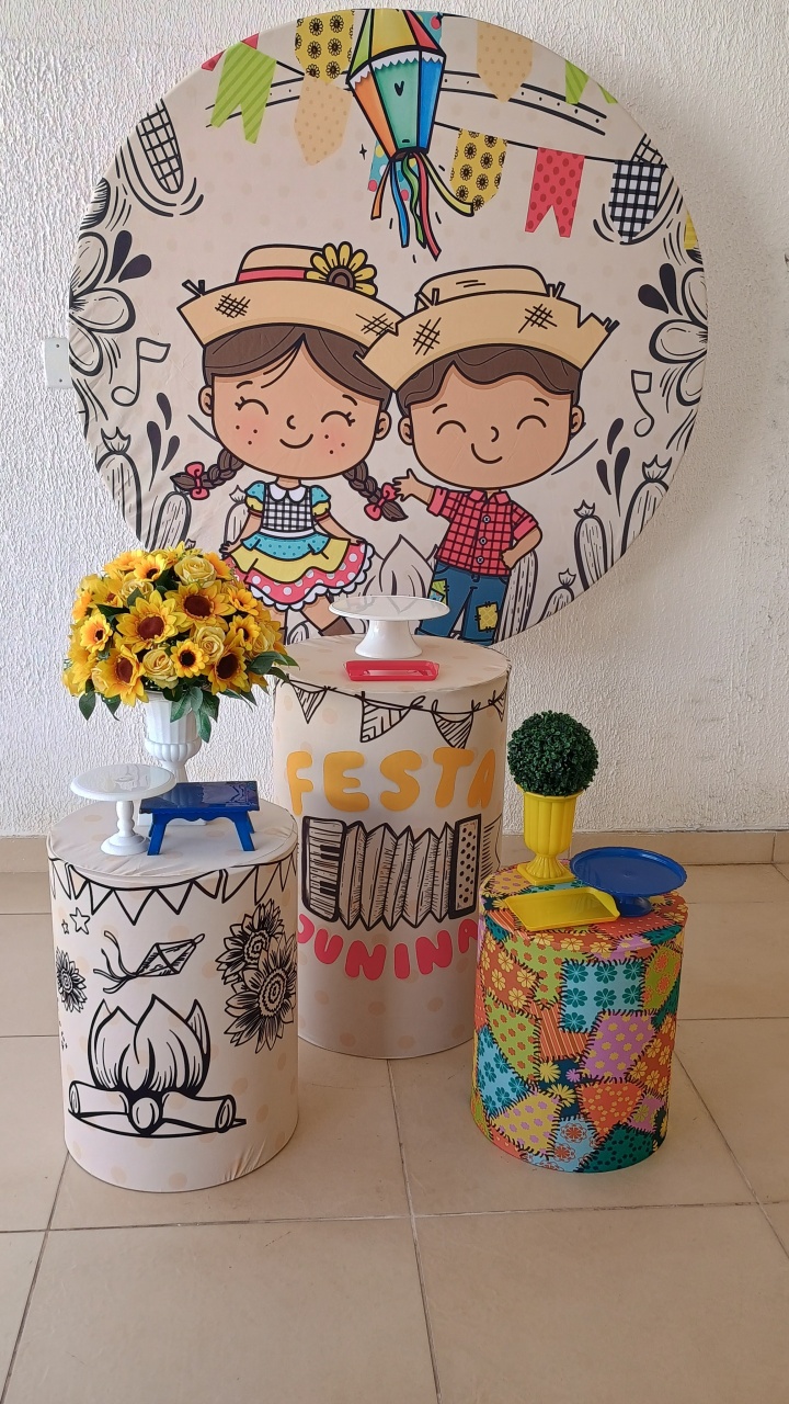Kit Pegue E Monte - Festa Junina Caipiras - Tradicional - Neide Locações pegue e Monte 