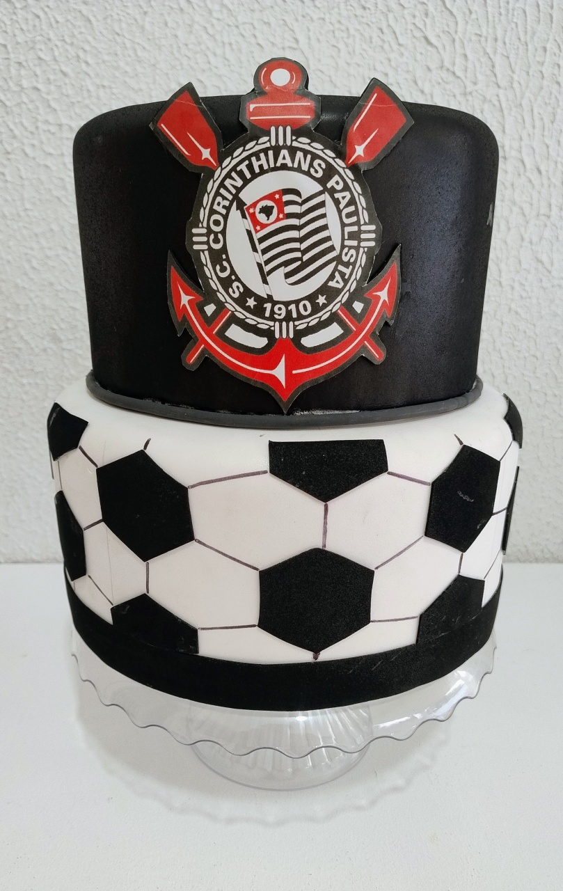 Bolo Cenográfico Corinthians - Neide Locações pegue e Monte 